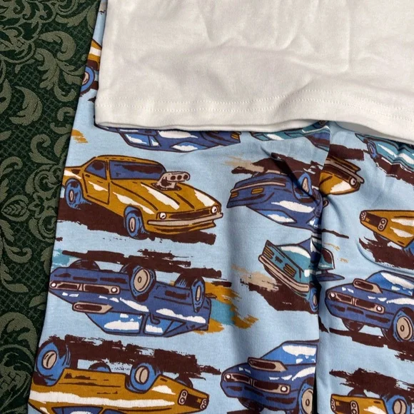 NWt 14 12 carters CLASSIC CARS 4 pc pajamas boys spring summer easter retro camp